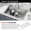 33&rdquo; Stainless Steel Workstation Kitchen Sink Drop-In Undermount Single Bowl with WorkFlow&trade; Ledge and Accessories